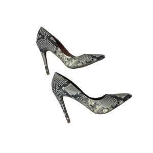 SM New York Snakeskin Stiletto 4” Heels Shoes Size 6.5 Glam Classy Mobwife Party